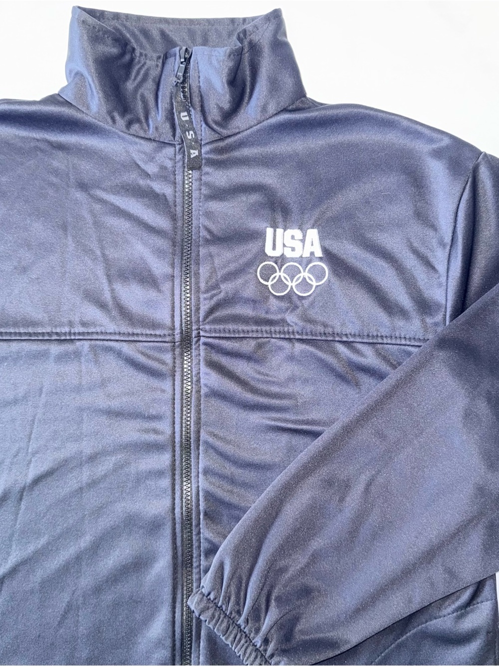 VTG Team USA Olympic Zip-Up Jacket Women's L Navy USA Made